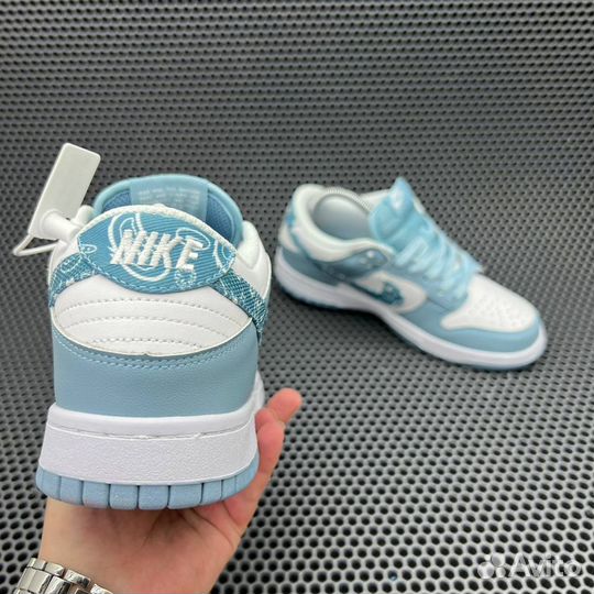 Кроссовки Nike Dunk Low Blue White Paisley