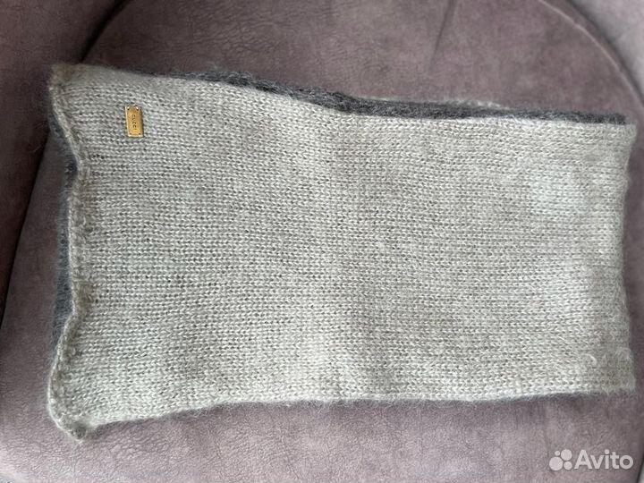 Шарф теплый кофейно-бежевый Gucci