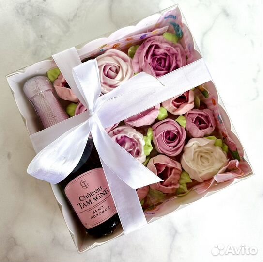 Съедобный букет зефирные цветы