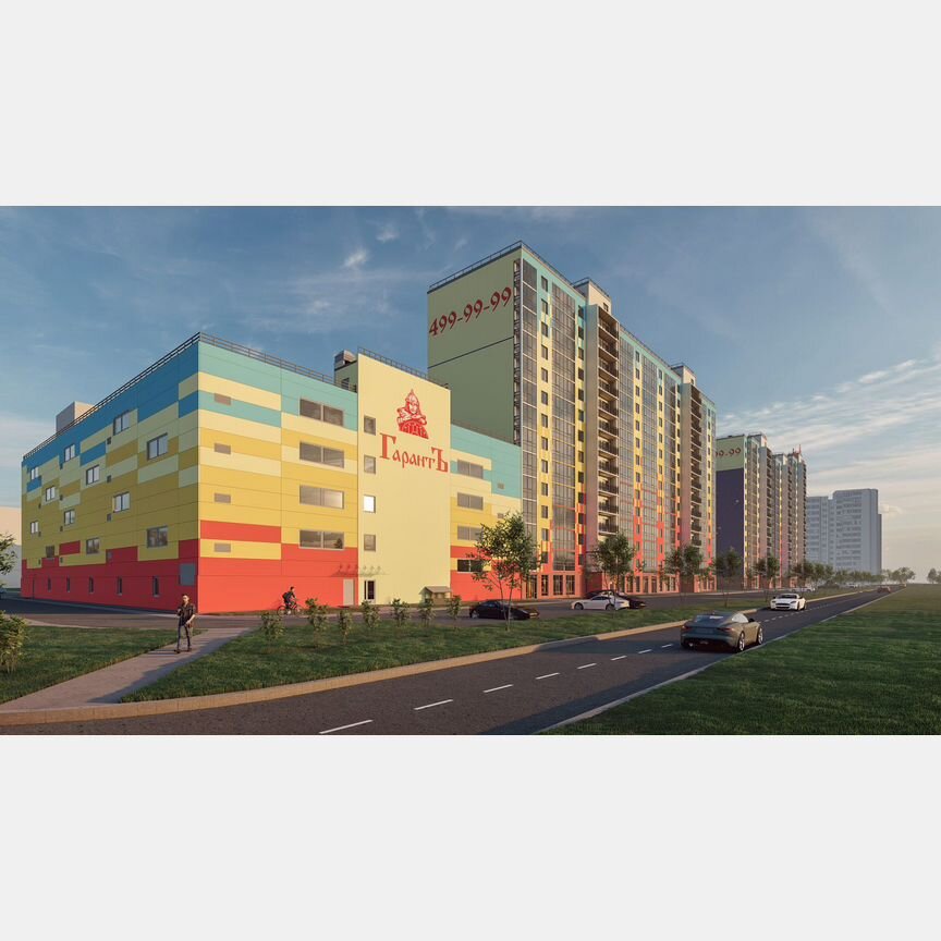 2-к. квартира, 60,1 м², 2/15 эт.