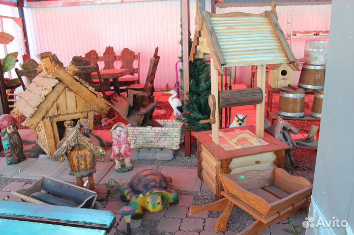 Изделия из дерева ручной работы, садовые фигурки