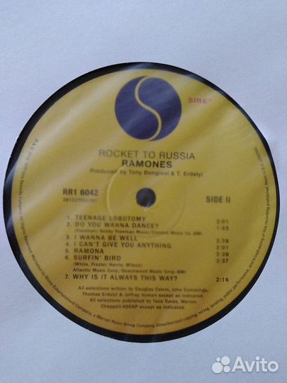 Виниловая пластинка WM Ramones Rocket To Russia (1