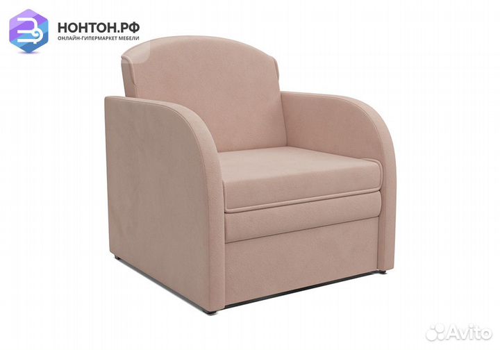 Кресло выкатное Малютка микровельвет бежевый