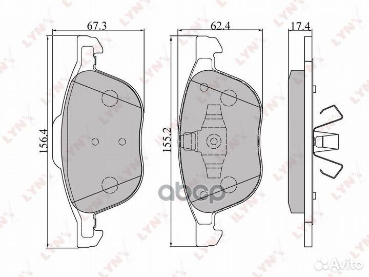 Колодки тормозные передние ford Focus II/Focus