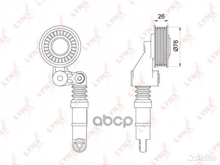 Натяжитель поликл. ремня с роликом VW Crafter 2
