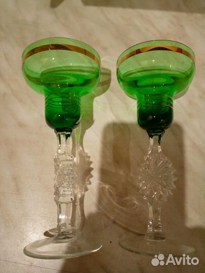 Подсвечник, цветное стекло, Гусь-Хрустальный