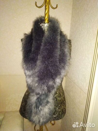 Воротник палантин мех под песец большой