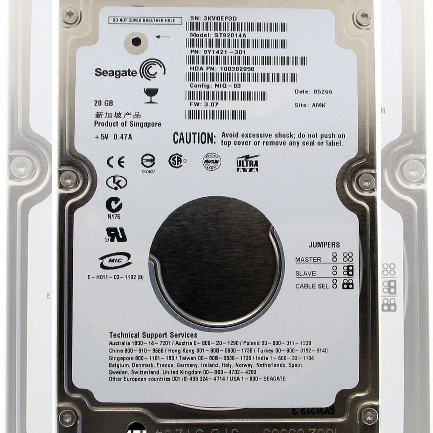 [ST92014A] Жесткий Диск Seagate 20gb Ide 2.5" St92014a