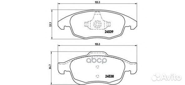 Колодки тормозные дисковые перед P61083 Brembo