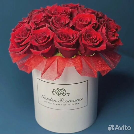Розы в коробке доставка цветов букет