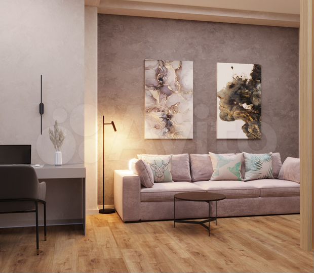 1-к. апартаменты, 37 м², 1/8 эт.