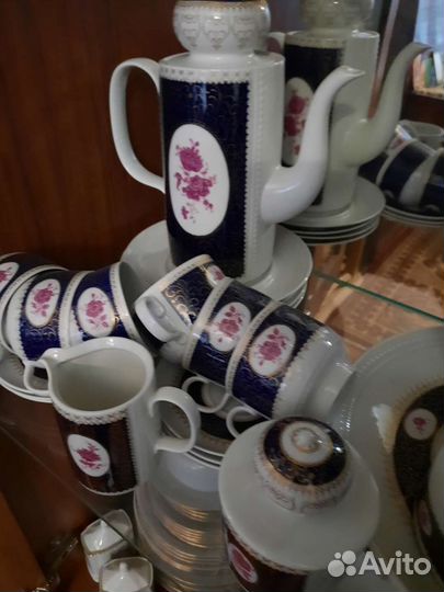 Кобальт,сервиз чайный и кофейный.Редкий