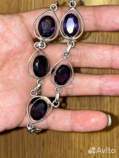 Колье с аметистами