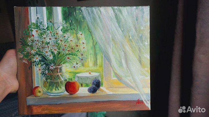 Картина маслом цветы