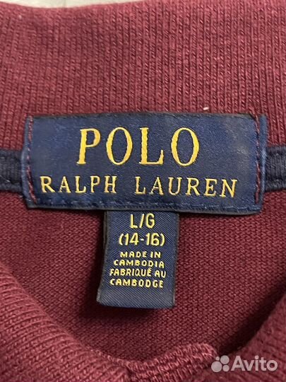 Polo ralph lauren поло размер L (158-164)