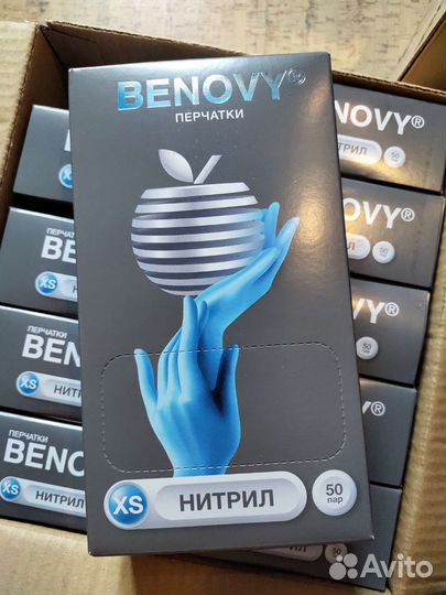 Перчатки нитриловые benovy XS