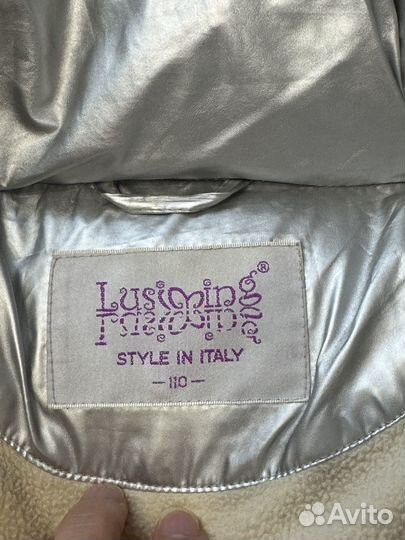 Пуховик зимнее пальто на девочку 110