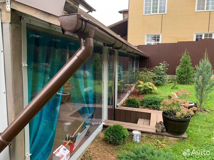 Мягкие окна рулонные, раздвижные для террасы, кафе