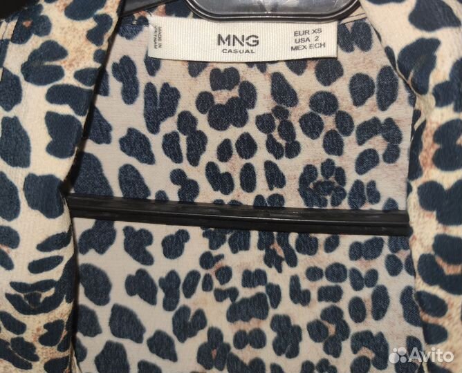 Платье леопард mango