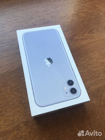 Коробка от iPhone 11 фиолетовый
