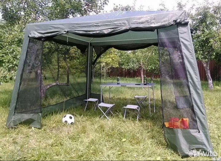 Тент шатер для дачи с москитной сетки