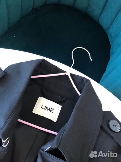 Тренч плаш черный М новый lime 12storeez