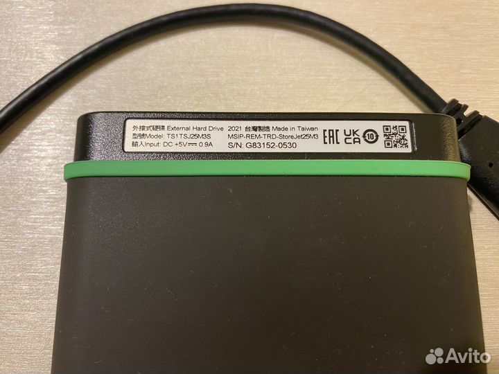 Внешний диск 1tb transcend ts1tsj25m3s б/у