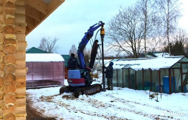 Фундамент свайный-винтовой под ключ