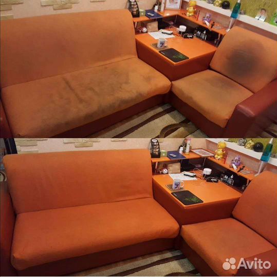 Химчистка углового дивана