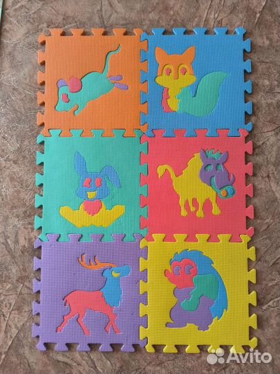 Детский коврик для ползания пазл