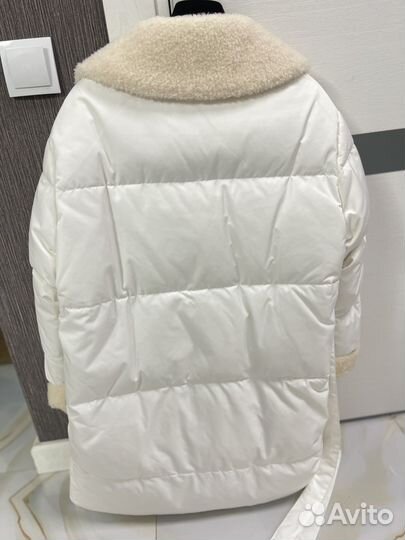 Пуховик белый женский