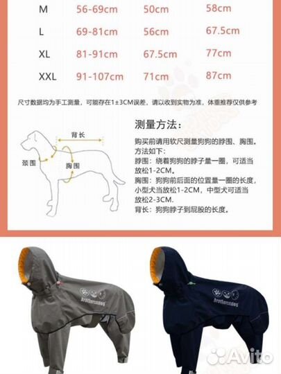 Дождевик для собак