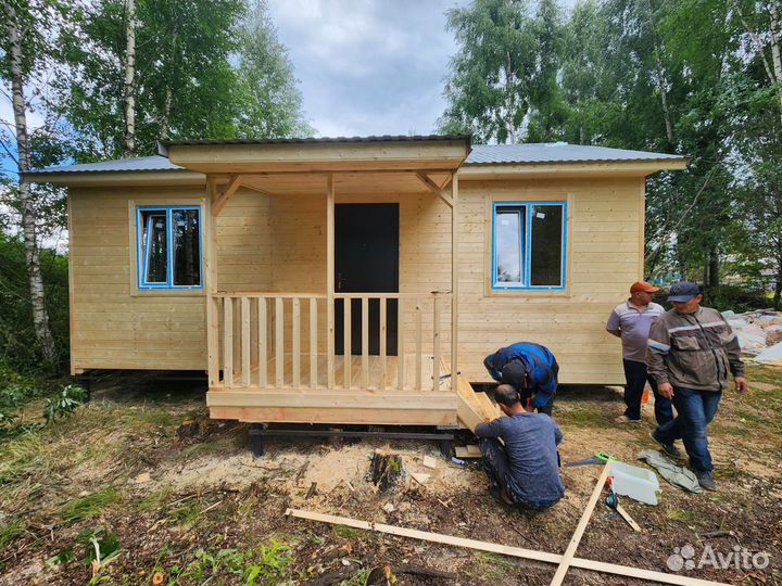 Каркасный дом без утеплённо 8х6м