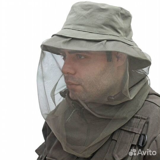 28615 Панама Novatex с сеткой смесовая хаки