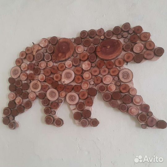 Панно из спилов дерева