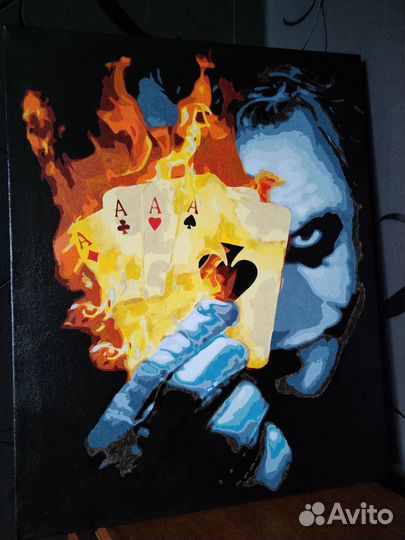 Картина по номерам Джокер готовая