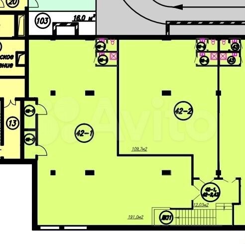 Сдам торговое помещение, 112 м²
