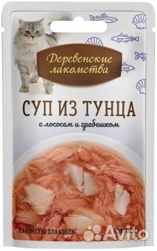 Деревенские лакомства консервы для кошек «Суп из
