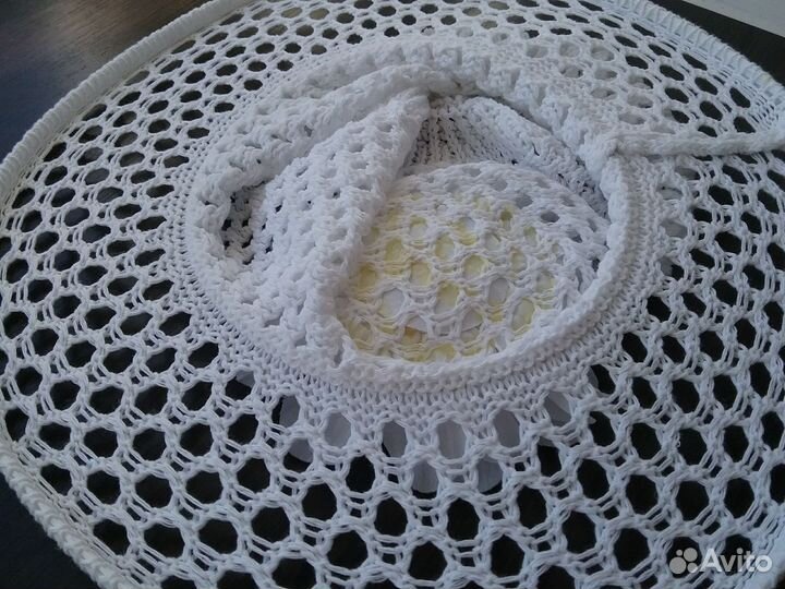 Шляпа женская летняя вязанная