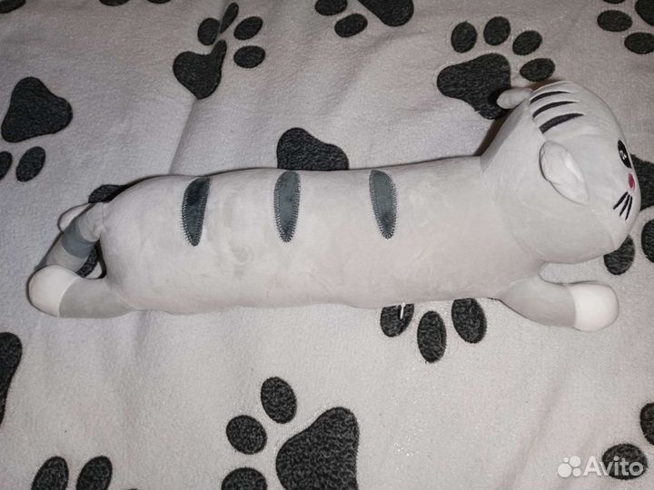 Мягкая игрушка кошка серая