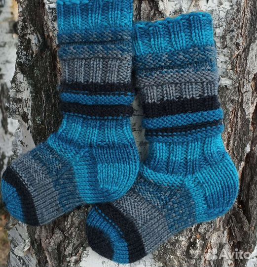 Носки шерстяные вязаные, финские носки детские