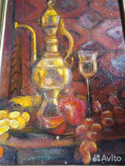 Старинная картина натюрморт масло