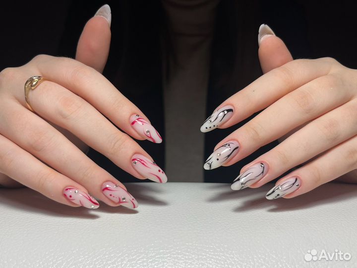 Маникюр покрытие наращивание