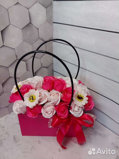 Букеты из мыльных роз