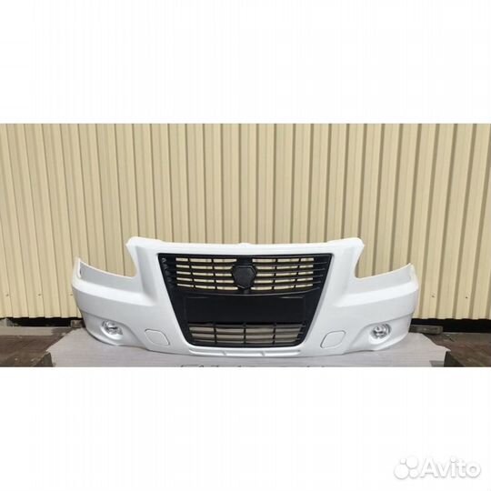 Бампер на Газель «Бизнес» с птф Белый