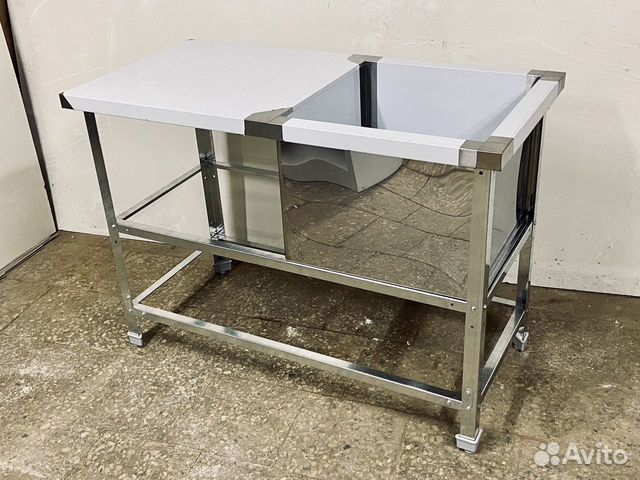 Ванна со столом нержавейка 1010х530