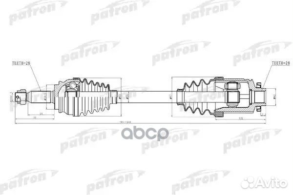 Полуось привода прав dodge: caliber 07-09 jeep
