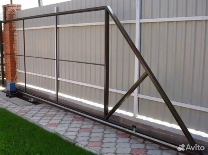 Ворота откатные с подушкой