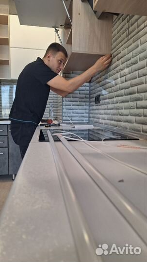 Установка светодиодной ленты, подсветка