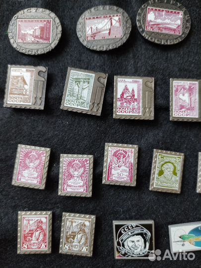 Значки СССР стекло, стеклянные